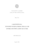 prikaz prve stranice dokumenta Lakonofilija: fenomen spartanskog ideala od antike do popularne kulture