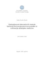 prikaz prve stranice dokumenta Zastupljenost alternativnih metoda liječenja kod pacijenata kroz podatke iz ordinacija obiteljske medicine