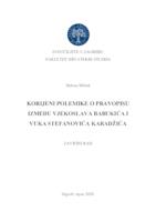 prikaz prve stranice dokumenta Korijeni polemike o pravopisu između Vjekoslava Babukića i Vuka Stefanovića Karadžića