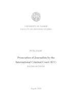 prikaz prve stranice dokumenta Kazneni progon novinara na Međunarodnom kaznenom sudu (ICC)