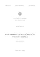 prikaz prve stranice dokumenta Utjecaj elemenata antičke Grčke na rimsko društvo
