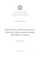 prikaz prve stranice dokumenta Utjecaj političkih i društvenih događanja na priznavanje i službenu uporabu hrvatskoga jezika tijekom 19. stoljeća