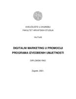 prikaz prve stranice dokumenta Digitalni marketing u promociji programa izvedbenih umjetnosti