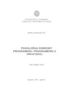 prikaz prve stranice dokumenta Psihološka dobrobit kod programera i programerki u Hrvatskoj
