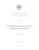 prikaz prve stranice dokumenta Predsjednik Abraham Lincoln i Američki građanski rat