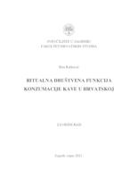 prikaz prve stranice dokumenta Ritualna društvena funkcija konzumacije kave u Hrvatskoj