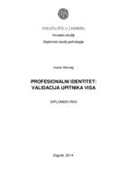 prikaz prve stranice dokumenta Profesionalni identitet: validacija upitnika VISA