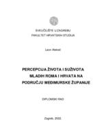 prikaz prve stranice dokumenta Percepcija života i suživota mladih Roma i Hrvata na području Međimurske županije