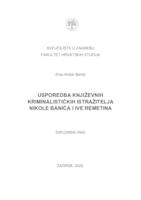 prikaz prve stranice dokumenta Usporedba književnih kriminalističkih istražitelja Nikole Banića i Ive Remetina