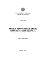 prikaz prve stranice dokumenta Andrija Torkvat Brlić između ideologije i jezikoslovlja