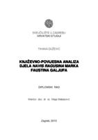 prikaz prve stranice dokumenta Književno-povijesna analiza djela "Navis Ragusina" Marka Faustina Galjufa