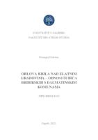 prikaz prve stranice dokumenta Orlova krila nad zlatnim gradovima - odnosi Šubića Bribirskih s dalmatinskim komunama