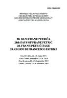 prikaz prve stranice dokumenta Frane Petrić i petrarkizam u Hrvatskoj