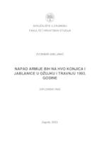 prikaz prve stranice dokumenta Napad Armije BiH na HVO Konjica i Jablanice u ožujku i travnju 1993. godine
