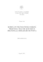 prikaz prve stranice dokumenta Korelati transgeneracijskog prijenosa traume kod djece hrvatskih branitelja oboljelih od PTSP-a