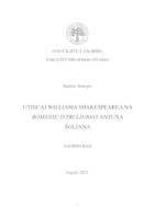 prikaz prve stranice dokumenta Utjecaj Williama Shakespearea na Romansu o tri ljubavi Antuna Šoljana