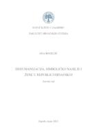 prikaz prve stranice dokumenta Dehumanizacija, simboličko nasilje i žene u Republici Hrvatskoj