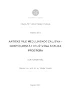 prikaz prve stranice dokumenta ANTIČKE VILE MEDULINSKOG ZALJEVA –  GOSPODARSKA I DRUŠTVENA ANALIZA  PROSTORA