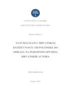 prikaz prve stranice dokumenta Naturalizam u hrvatskoj književnosti: od polemike do odraza na pojedinim opusima hrvatskih autora