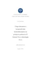 prikaz prve stranice dokumenta Uloga intraneta u korporativnoj komunikaciji na primjeru poduzeća IT Sistemi - Nove Tehnologije d.o.o.