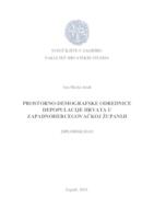 prikaz prve stranice dokumenta Prostorno-demografske odrednice depopulacije Hrvata u Zapadnohercegovačkoj županiji