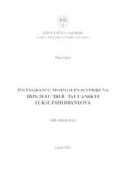 prikaz prve stranice dokumenta Instagram u modnoj industriji na primjeru triju talijanskih luksuznih brandova
