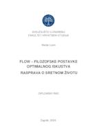 prikaz prve stranice dokumenta Flow - filozofske postavke optimalnog iskustva. Rasprava o sretnom životu