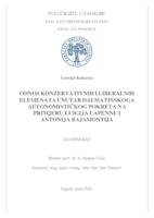 prikaz prve stranice dokumenta Odnos konzervativnih i liberalnih elemenata unutar dalmatinskoga autonomističkog pokreta na primjeru Luigija Lapenne i Antonija Bajamontija