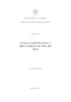 prikaz prve stranice dokumenta Uloga vjeronauka u Hrvatskoj od 1991. do 2016.