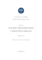 prikaz prve stranice dokumenta Anglizmi u hrvatskom jeziku u tekstovima o zdravlju