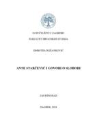 prikaz prve stranice dokumenta Ante Starčević i govori o slobodi 