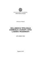 prikaz prve stranice dokumenta Hollandova tipologija zanimanja u Europi i opće ljudske vrijednosti
