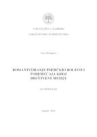 prikaz prve stranice dokumenta Romantiziranje psihički bolesti i poremećaja kroz društvene medije