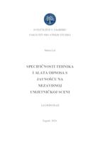 prikaz prve stranice dokumenta Specifičnosti alata i tehnika odnosa s javnošću na nezavisnoj umjetničkoj sceni