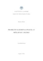 prikaz prve stranice dokumenta Problem slijeđenja pravila u mišljenju i jeziku