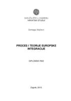 prikaz prve stranice dokumenta Proces i teorije europske integracije