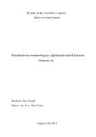 prikaz prve stranice dokumenta Prirodoslovna terminologija u djelima hrvatskih latinista