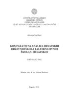 prikaz prve stranice dokumenta Komparativna analiza hrvatskih državnih škola i alternativnih škola u Hrvatskoj