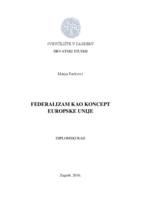 prikaz prve stranice dokumenta Federalizam kao koncept Europske unije