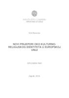 prikaz prve stranice dokumenta Novi prijepori kulturno-religijskog identiteta u Europskoj uniji