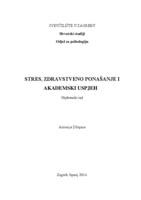 prikaz prve stranice dokumenta Stres, zdravstveno ponašanje i akademski uspjeh