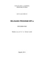 prikaz prve stranice dokumenta Religijski program HRT-a
